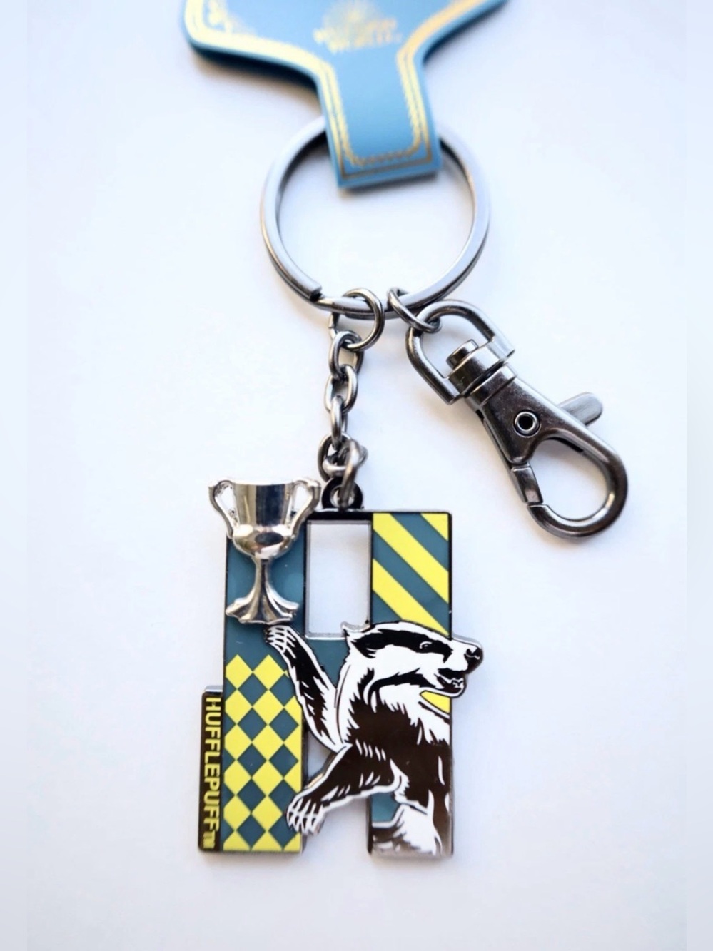 Harry Potter Universal Studios Hufflepuff l Yellow Metal Keychain